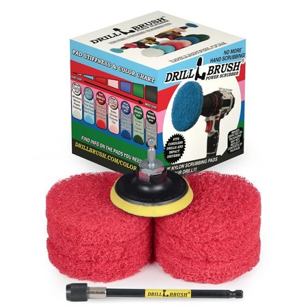 DRILLBRUSH Drill Scrubber - Drill Brush Power Scrubber Pads - Bathroom P4-6R-3V-5X-QC-DB